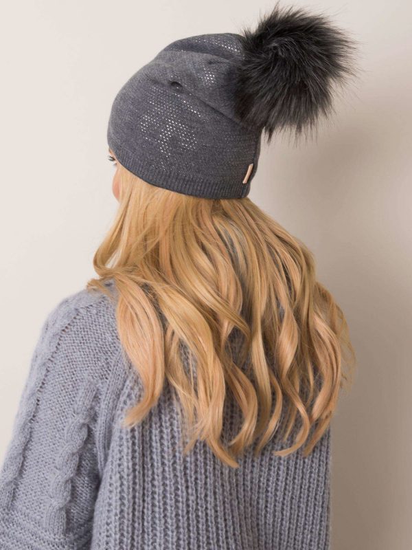 Dark grey winter hat RUE PARIS