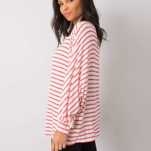 White and red plus size blouse Charmaine RUE PARIS