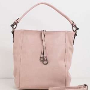 Light pink eco leather handbag