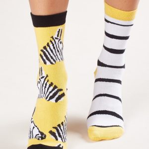 Animal motif women's white socks