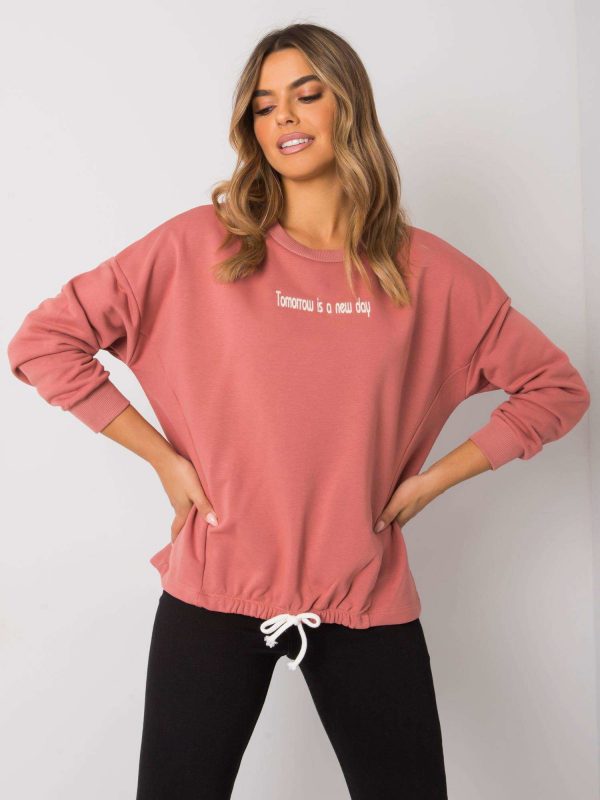 Dirty pink sweatshirt with the inscription Yanett