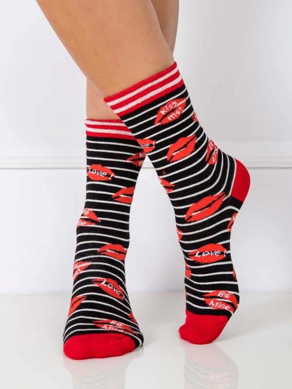 Black Pattern Socks