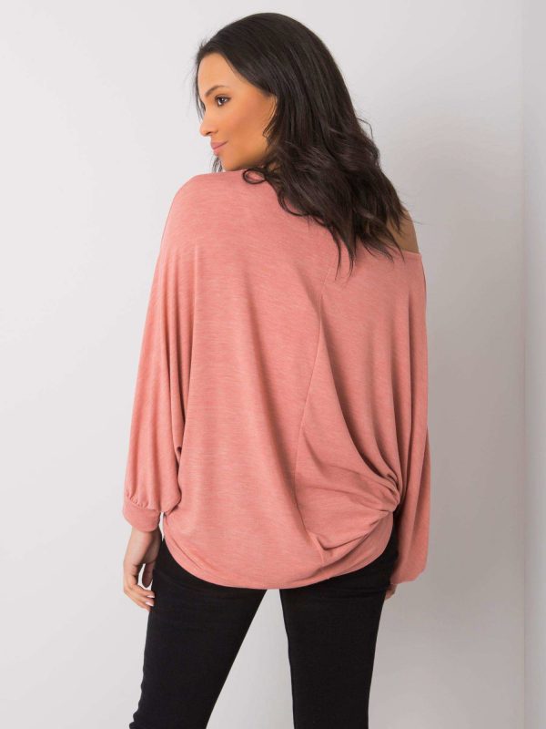 Light coral plus size blouse Halle RUE PARIS