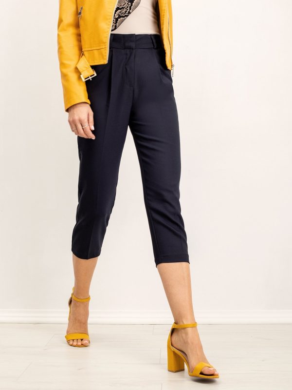 RUE PARIS Navy blue Shelley pants