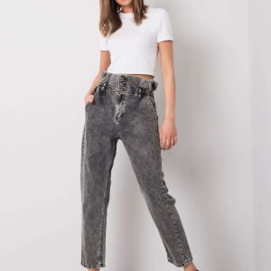 Dark grey high waist jeans Mareen RUE PARIS