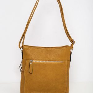 Women's mustard bag with outer pocket