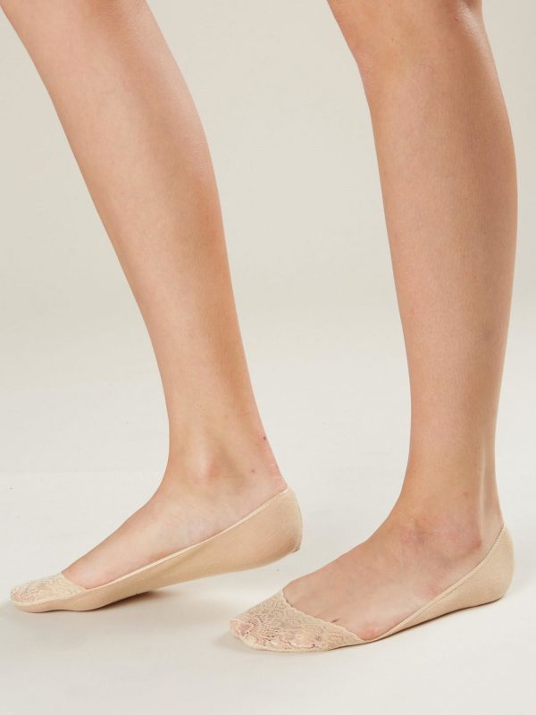 Beige ballerina socks