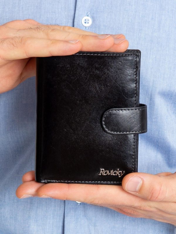 Black Leather Men Wallet