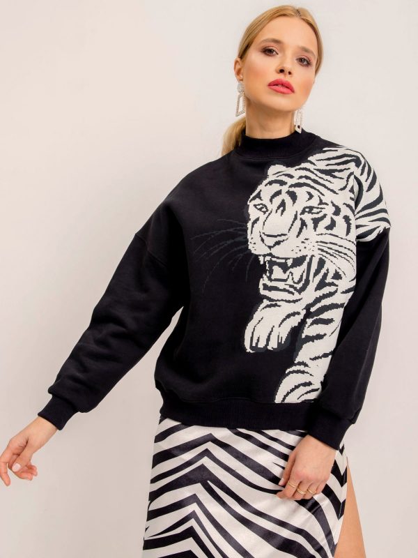 BSL Black Print Sweatshirt