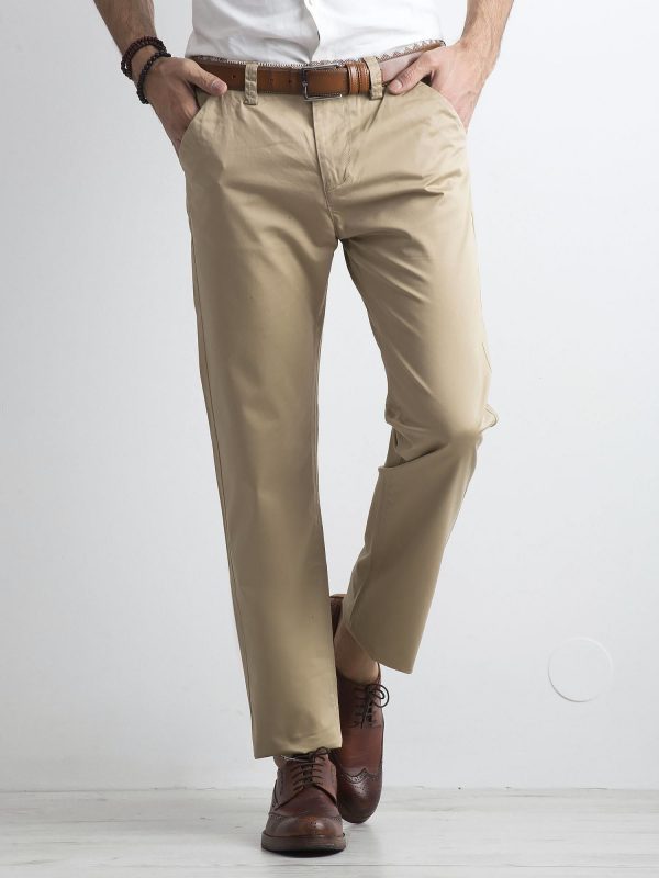 Beige classic men's pants