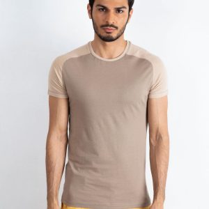 Dark Beige Men's T-Shirt Spaceship