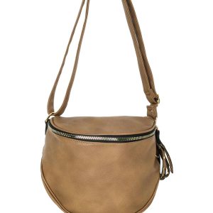 Dark beige eco-leather bag