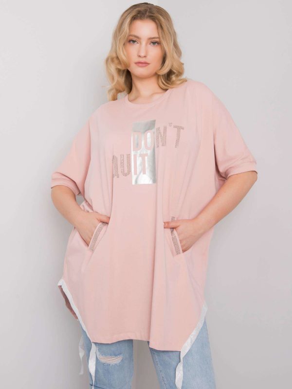 Dirty pink blouse plus size Clare