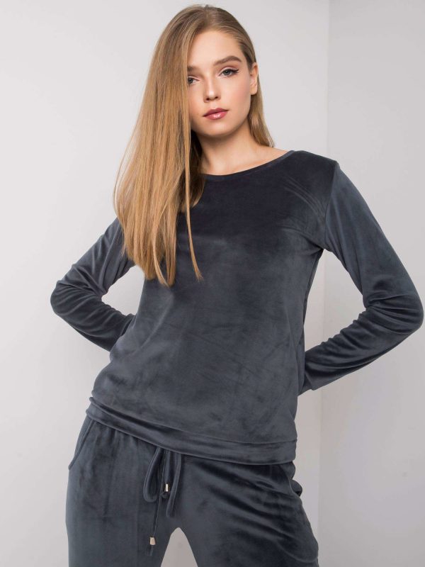 Graphite velour set Clarisa RUE PARIS