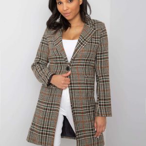 Calandra Green Checkered Coat