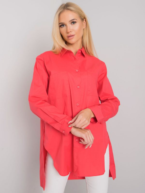 Coral shirt with slits Amersham