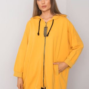 Bertille mustard oversize hoodie