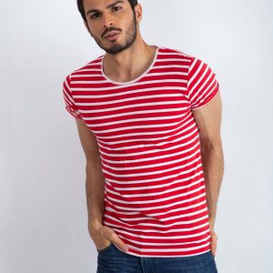 Red and White Men's T-Shirt Jupiter