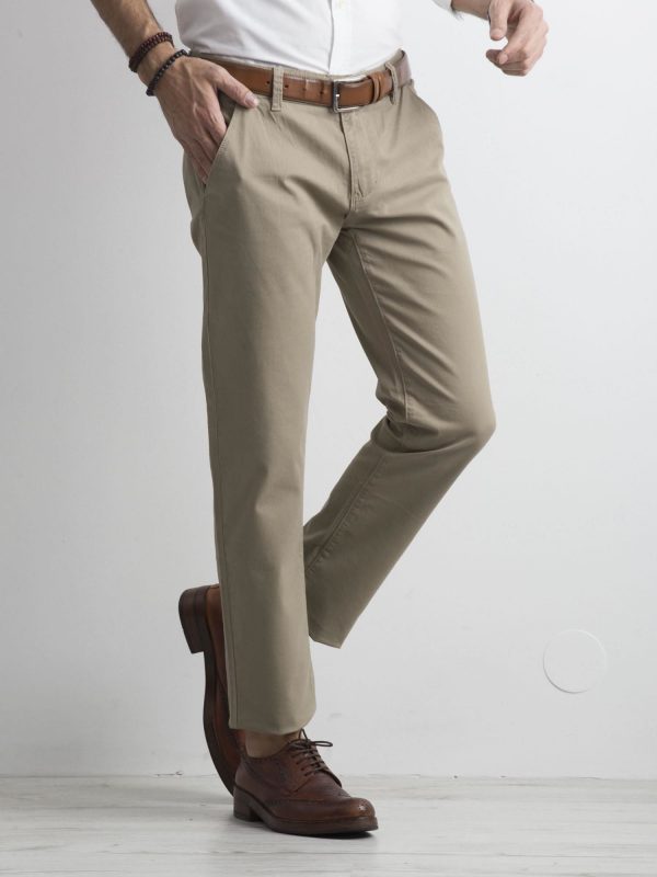 Beige Men's Chinos Pants