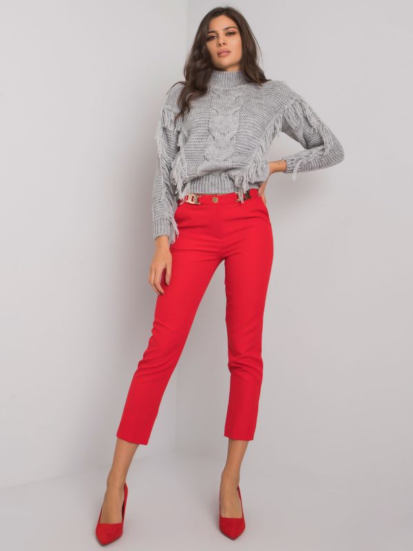 Red Elegant Beverley Trousers