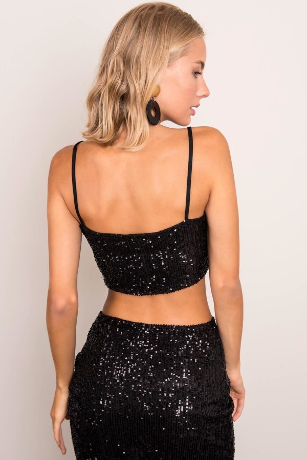 Black Sequin Top BSL