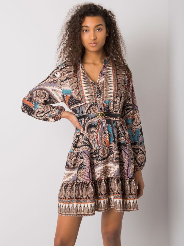 Black Milah Print Dress