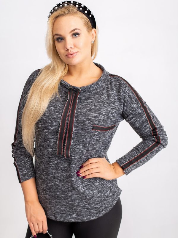 Diaz Plus Size Graphite Blouse