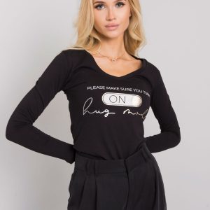 Athia black longsleeve blouse