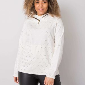 Ecru print sweatshirt Frances