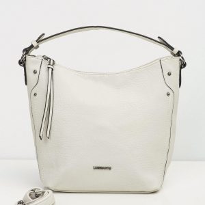 Light beige eco-leather handbag