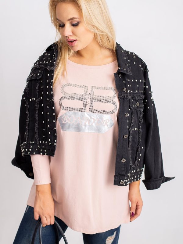 Dirty pink plus size blouse Bonjour