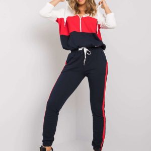 Ecru-red set with trousers Adhila