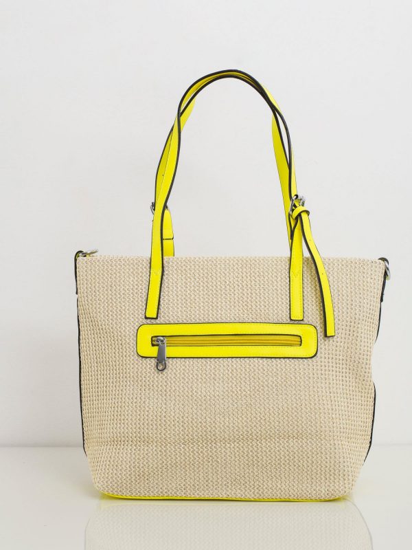 Yellow Braided Shoulder Bag