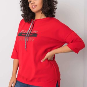 Red blouse with Raissa inscription