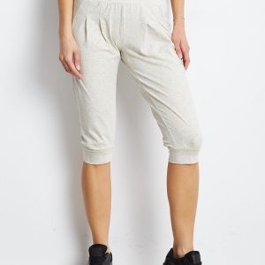 Ecru capri sweatpants