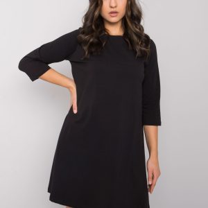 Women's black dress with lace Jamelia RUE PARIS