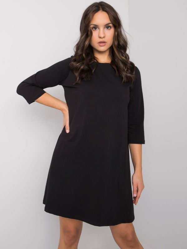 Women's black dress with lace Jamelia RUE PARIS