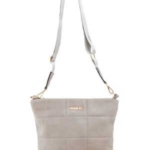 Grey quilted bag with chain