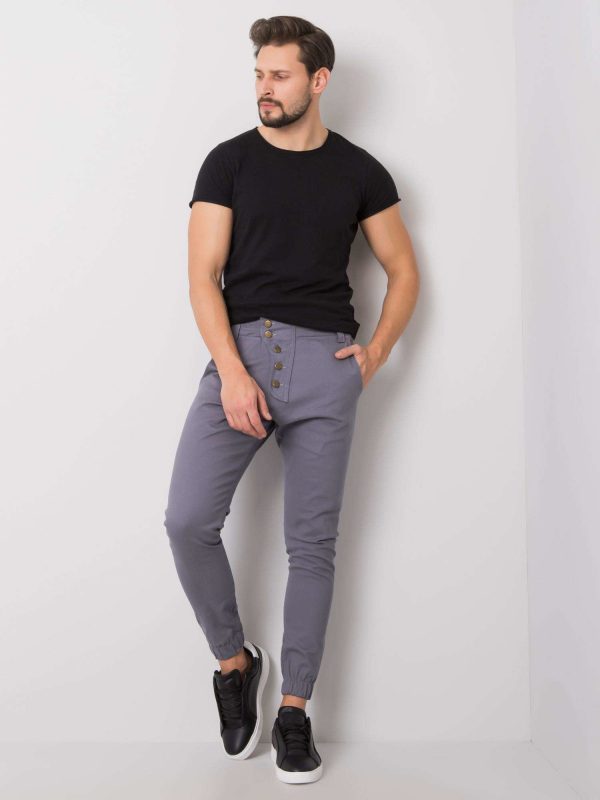 Dark Grey Men's Trousers Tony