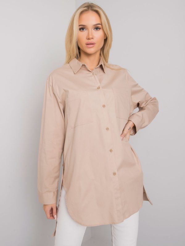 Beige shirt with slits Amersham