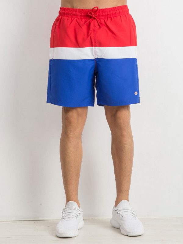 Red and blue Grateful men's shorts