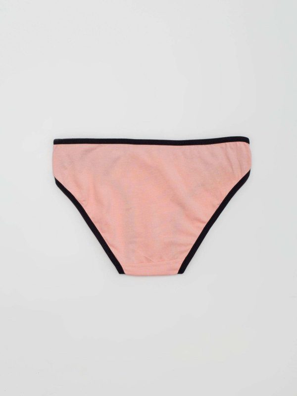 Black and pink print women's panties