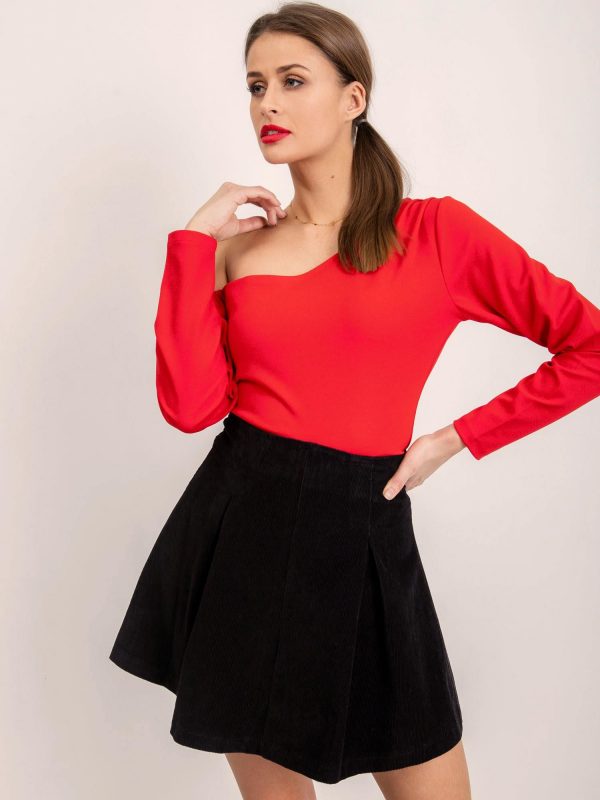 BSL Red asymmetrical blouse