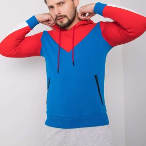 Red and Blue Braxton Men's Hoodie