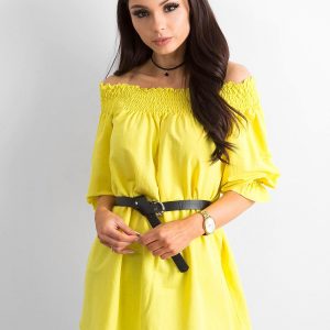 Tunic with Spanish neckline yellow