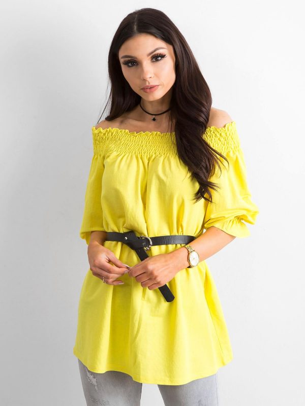 Tunic with Spanish neckline yellow