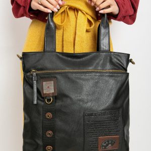 Black Women's Eco Leather Shoulder Bag