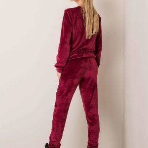 Burgundy velour set Brenda RUE PARIS