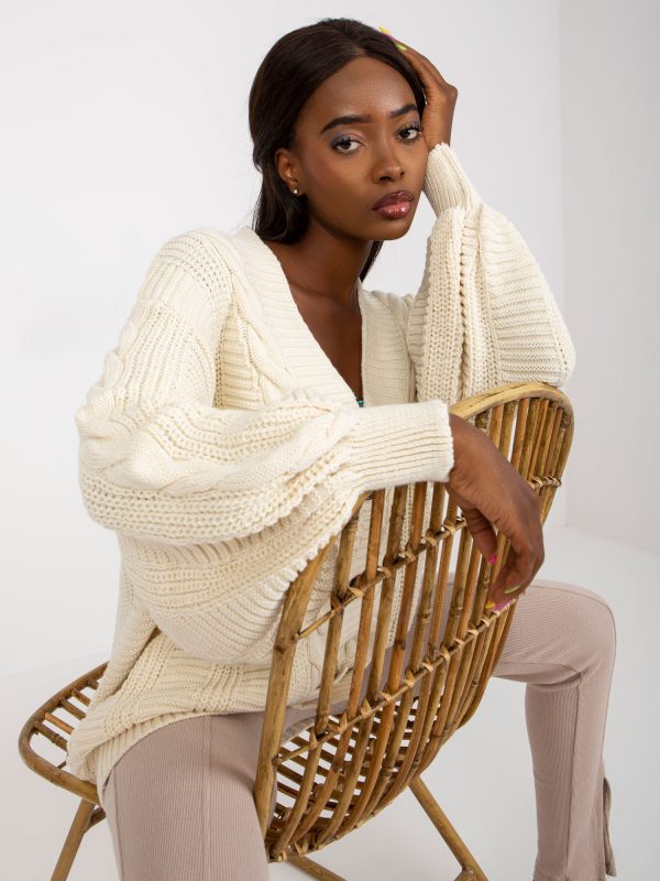 Light beige oversized cardigan RUE PARIS