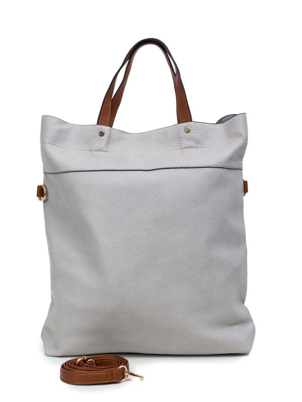 Grey City Bag with Detachable Strap